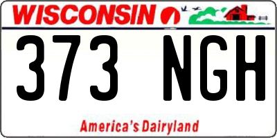 WI license plate 373NGH
