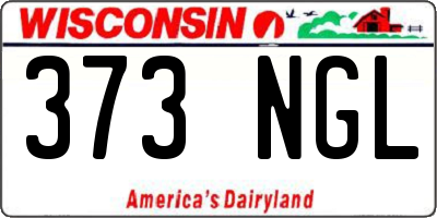 WI license plate 373NGL