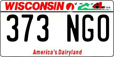 WI license plate 373NGO