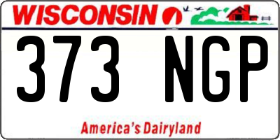 WI license plate 373NGP