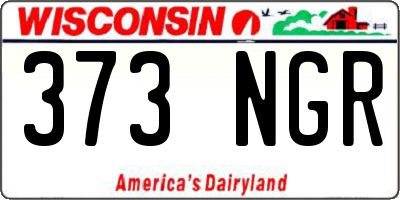 WI license plate 373NGR