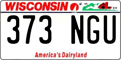 WI license plate 373NGU