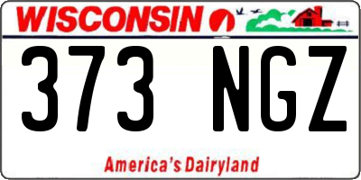 WI license plate 373NGZ