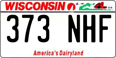 WI license plate 373NHF