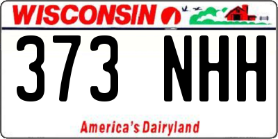 WI license plate 373NHH