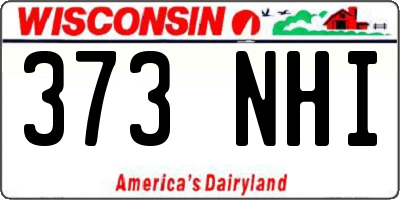 WI license plate 373NHI