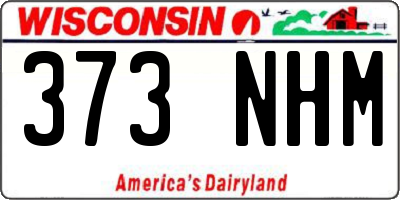 WI license plate 373NHM