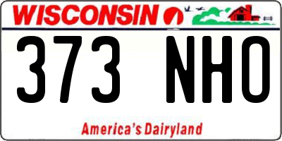 WI license plate 373NHO
