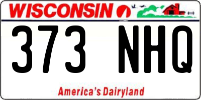 WI license plate 373NHQ