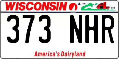 WI license plate 373NHR