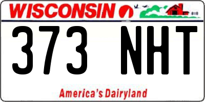 WI license plate 373NHT