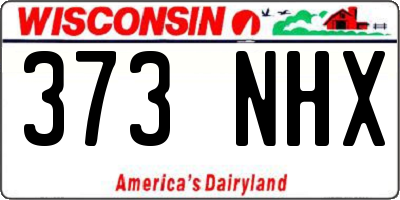 WI license plate 373NHX
