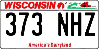 WI license plate 373NHZ