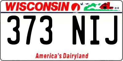 WI license plate 373NIJ