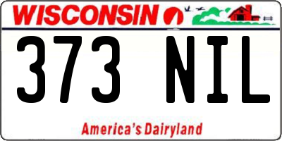 WI license plate 373NIL