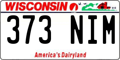 WI license plate 373NIM
