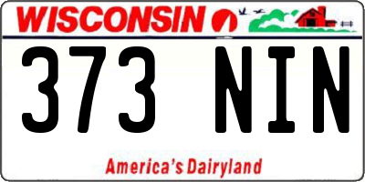 WI license plate 373NIN