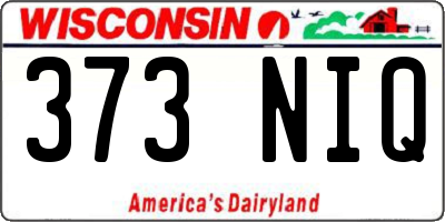 WI license plate 373NIQ