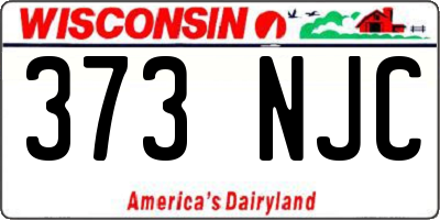 WI license plate 373NJC