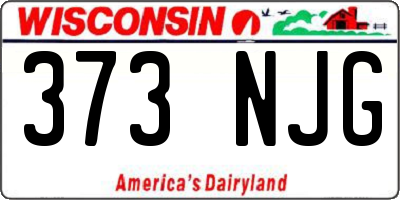WI license plate 373NJG