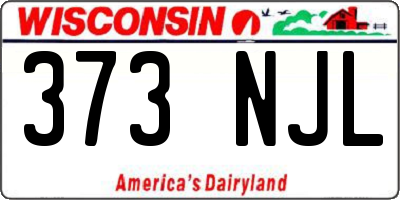WI license plate 373NJL