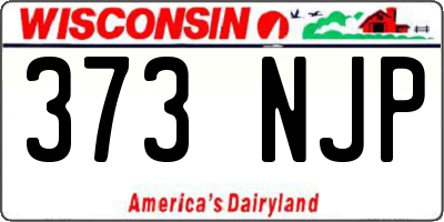 WI license plate 373NJP