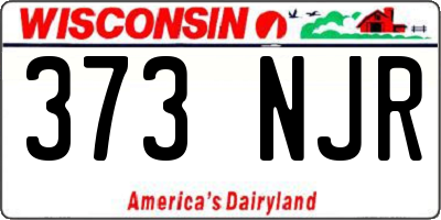 WI license plate 373NJR