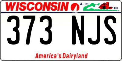 WI license plate 373NJS