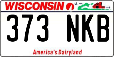 WI license plate 373NKB