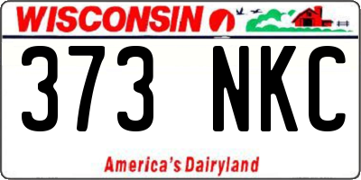 WI license plate 373NKC