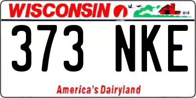 WI license plate 373NKE