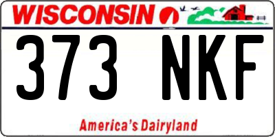 WI license plate 373NKF