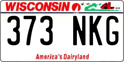 WI license plate 373NKG