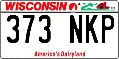 WI license plate 373NKP