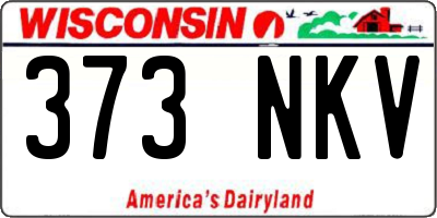 WI license plate 373NKV