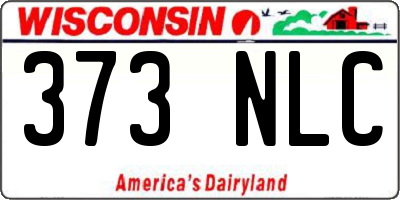 WI license plate 373NLC