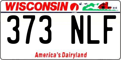 WI license plate 373NLF
