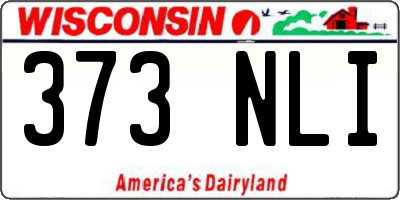 WI license plate 373NLI