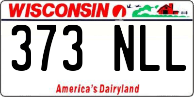 WI license plate 373NLL