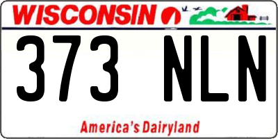 WI license plate 373NLN
