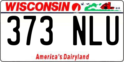 WI license plate 373NLU