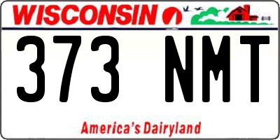 WI license plate 373NMT