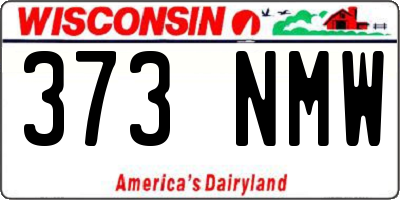 WI license plate 373NMW