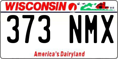 WI license plate 373NMX