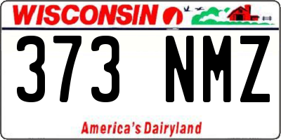 WI license plate 373NMZ