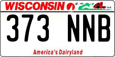 WI license plate 373NNB