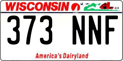 WI license plate 373NNF