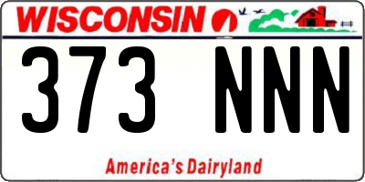 WI license plate 373NNN