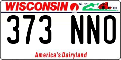 WI license plate 373NNO