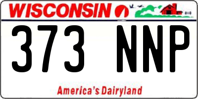 WI license plate 373NNP